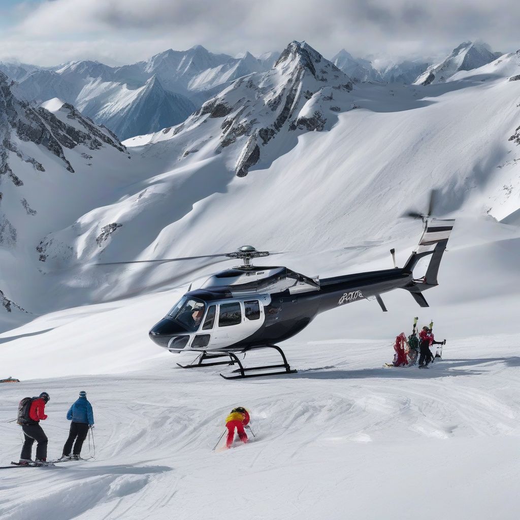 Heli-skiing in the Canadian Rockies