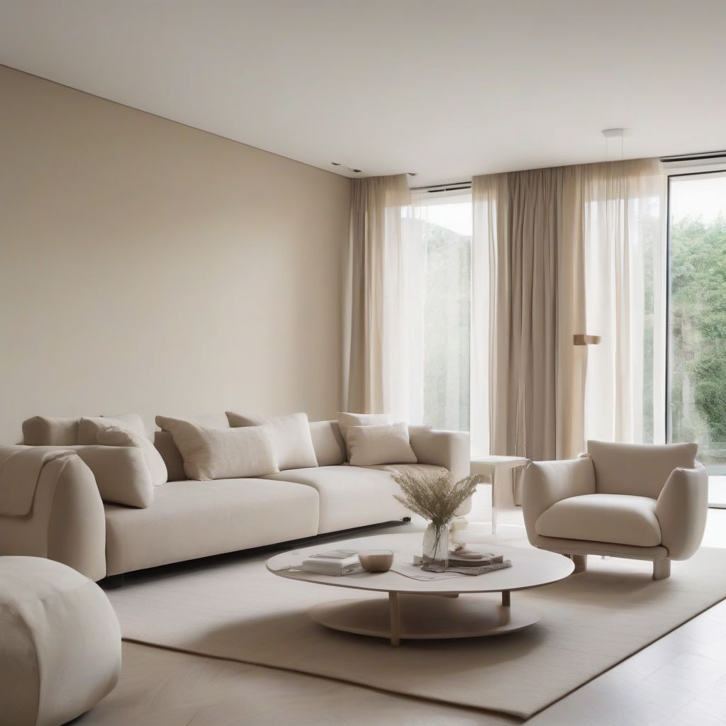 Minimalist Living Room with Neutral Tones