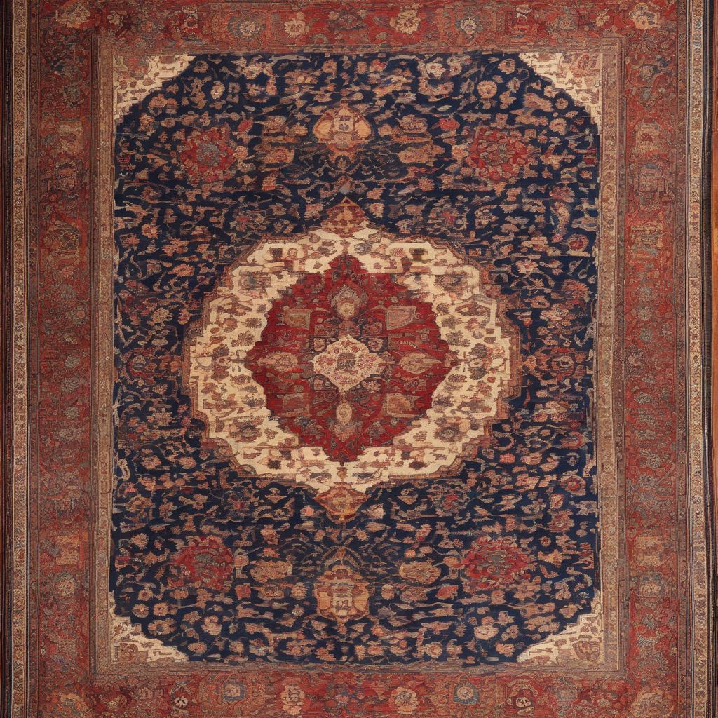 Traditional Persian Rug with Intricate Design